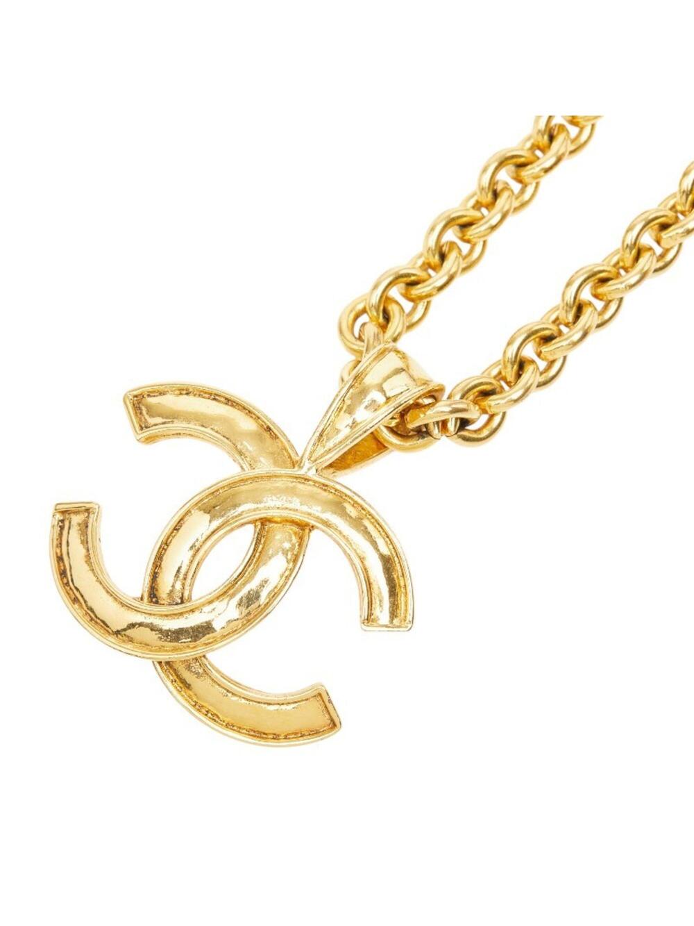 Chanel Cc Logo Chain Pendant Necklace #346713C10B